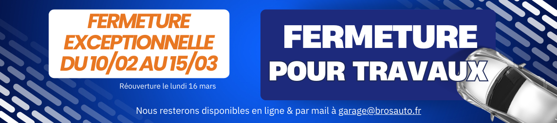 Fermeture exceptionnelle